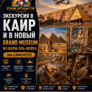 Гранд Египетский музей и пирамиды Гизы экскурсия на самолёте